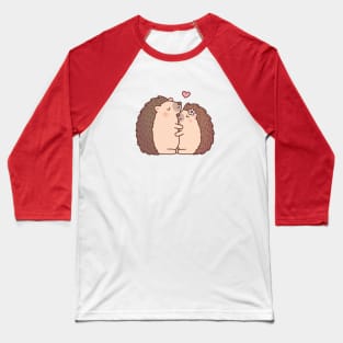 Cute Hugging Hedgehogs In Love Baseball T-Shirt